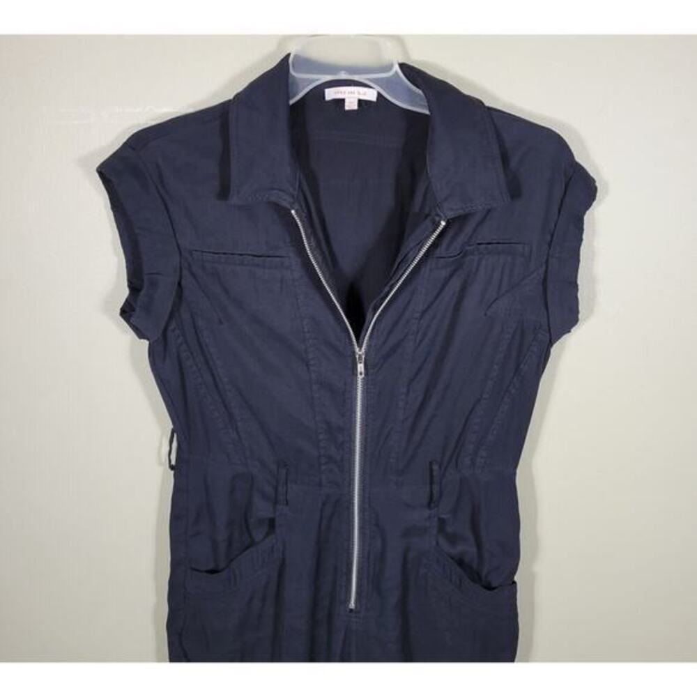 Skies are Blue Jumpsuit Women Extra Small Black Pockets Zipper‎ Front Romper